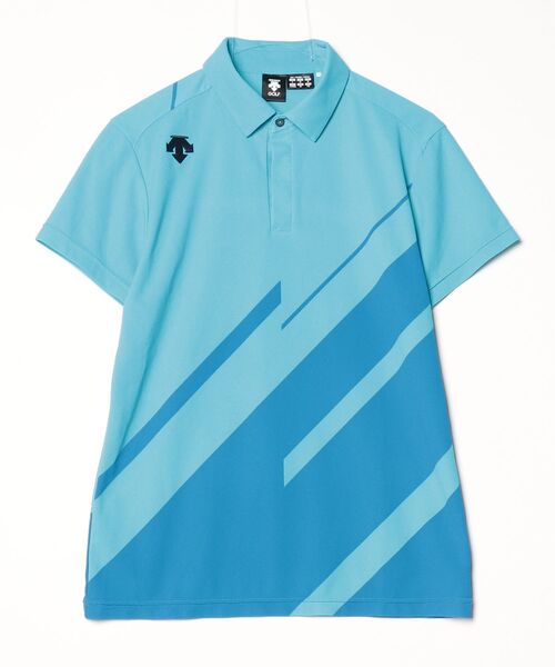 DESCENTE GOLF 「DESCENTE GOLF」 半袖ポロシャツ L ブルー メンズ