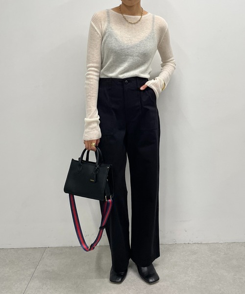 「LOUNGEDRESS」 デニムパンツ SMALL ホワイト レディース_画像3
