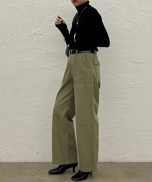 「LOUNGEDRESS」 デニムパンツ SMALL ホワイト レディース_画像8