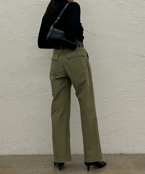 「LOUNGEDRESS」 デニムパンツ SMALL ホワイト レディース_画像9