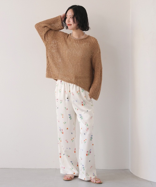「margaux」 「SLOBE IENA」イージーパンツ 38 ネイビー レディース_画像5