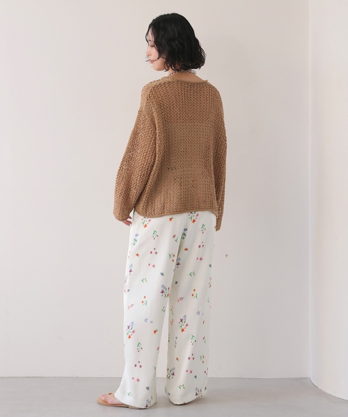 「margaux」 「SLOBE IENA」イージーパンツ 38 ネイビー レディース_画像8