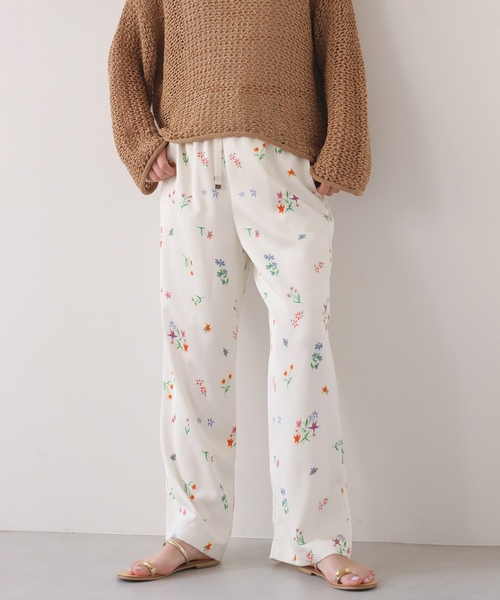 「margaux」 「SLOBE IENA」イージーパンツ 38 ネイビー レディース_画像9