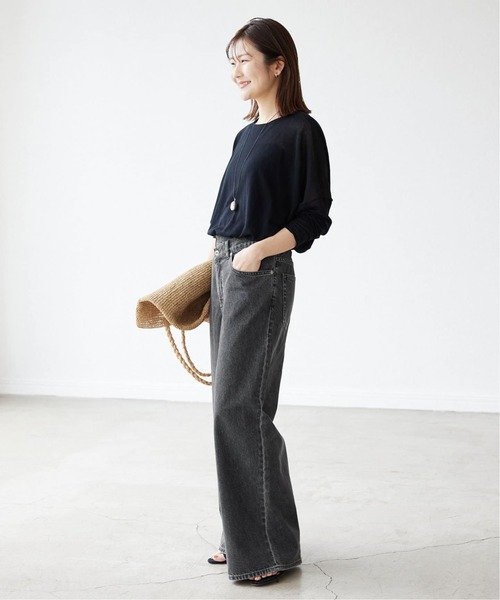 「SLOBE IENA」 デニムパンツ 38 ブラック レディース_画像4