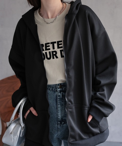 「CREARE -LINO-」 ジップアップパーカー X-LARGE グレー メンズ_画像7