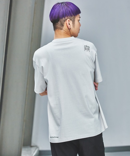 「Manhattan Portage」 長袖Tシャツ X-LARGE ライトグレー メンズ_画像4