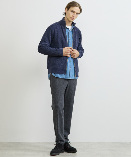 MEN'S MELROSE スラックス トリニティーストライプイージーパンツ