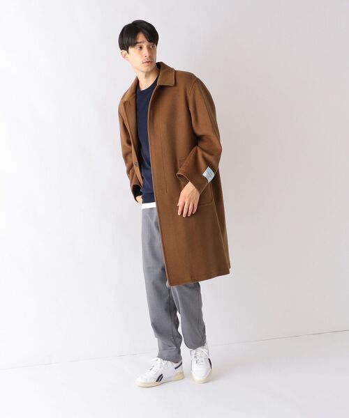 SHIPS any ステンカラーコート コート any: SORONA混 ストレッチ