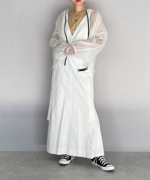 AULA AILA シアーブルゾン 白 AULA AILA ジャケット ブルゾン シアーブルゾン（SHEER BLOUSON
