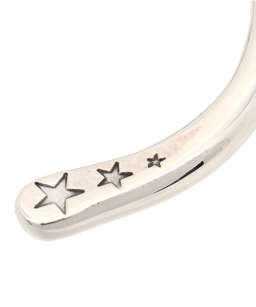 バングル circle silver bangle-K10-peace sign- シルバー バングル メンズ レディースの画像