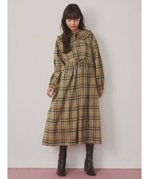 ♡Burberry London美品ノバチェックロゴ刺繍長袖チュニックワンピース 美品 BURBERRY London ノバチェックワンピース 8024585 レディース