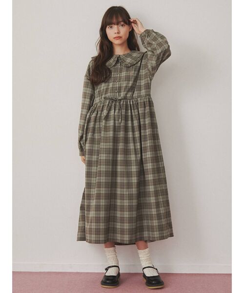 merry jenny（メリージェニー） ワンピース bear刺繍チェック