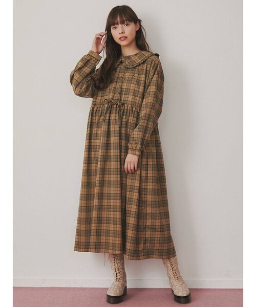 merry jenny（メリージェニー） ワンピース bear刺繍チェック