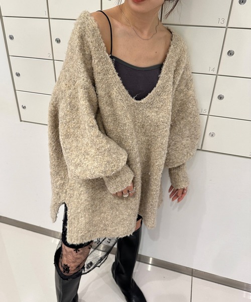 solleim（ソルレム） ニット セーター 2WAYメランジオーバーサイズV