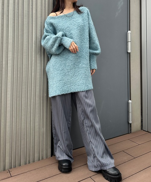 solleim（ソルレム） ニット セーター 2WAYメランジオーバーサイズV