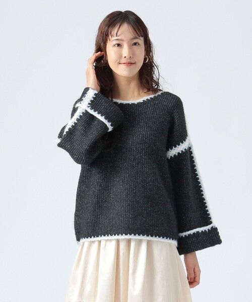 BEAMS HEART（ビームス ハート） ニット セーター ハンドステッチ プル