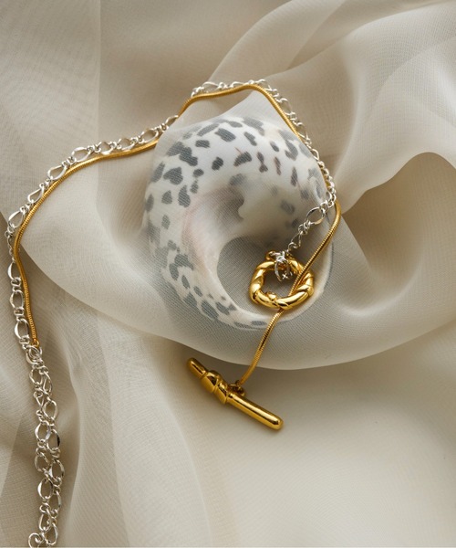 trangia 未使用　アクセサリー付 ネックレス 「金属アレルギー対応」ivy combi chain necklace （コンビ