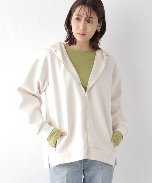  Jeans バーシティ ウォッシュ リラックス パーカー 送関込 GLOBAL WORK パーカー ライトクッション裾ZIPパーカー/147629