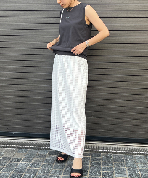 Rouge vif スカート メッシュスリットタイトスカート : ZOZOTOWN
