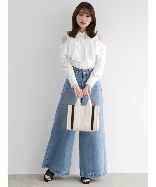MERCURYDUO　フレアフルレングスデニム　ジーンズ デニム デニムパンツ MERCURYDUO ジーンズ デニム デニムパンツ フレアフルレングス