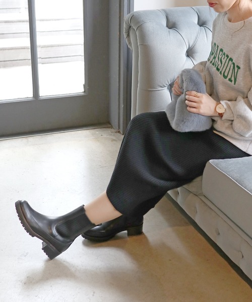 MODE KAORI ブーツ 「撥水 防滑 断熱」ニットサイドゴアブーツ/21481