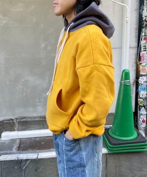 MGV パーカー バイカラーパーカー メンズ レディース : ZOZOTOWN