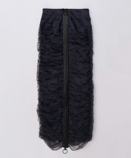 スカート フロッキーロゴシャーリングスカート / Flocky Logo Shirring  