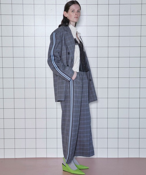 MAISON SPECIAL スラックス パンツ Worsted Side Line Pants