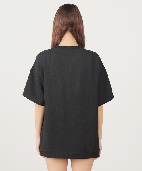 ROOP TOKYO tシャツ しじら織風 シボ半袖Tシャツ オーバーサイズ