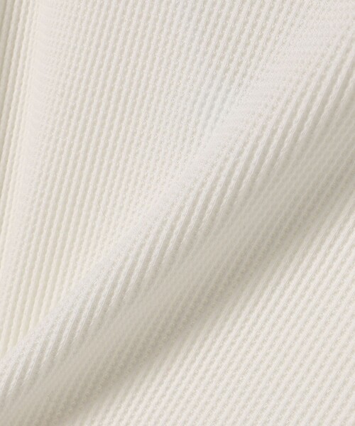 tシャツ SHIPS any: ワッフル  レースアップ ラウンドヘム プルオーバー レディース