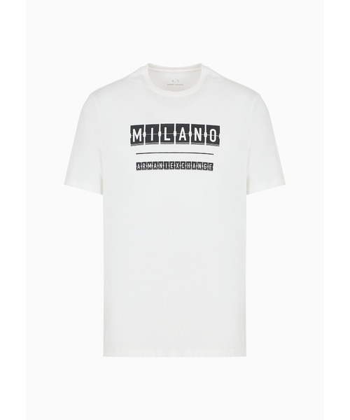 A/X Armani Exchange★ホワイト＆シルバー ロゴ☆メンズ Tシャツ ARMANI EXCHANGE tシャツ 「A|X アルマーニ エクスチェンジ