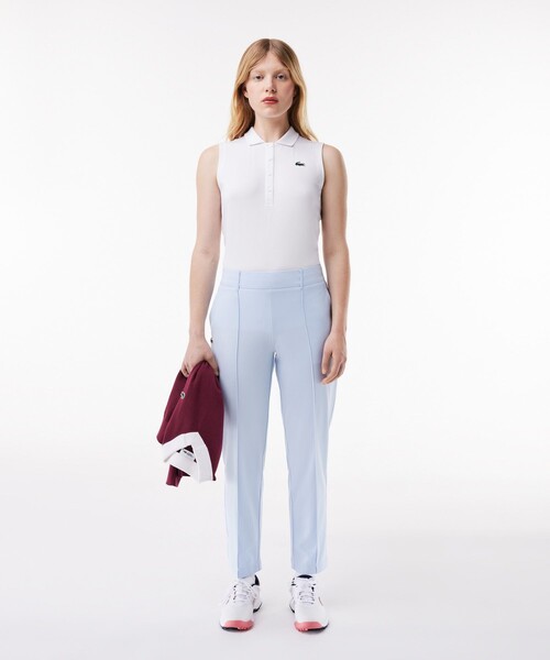 ラコステ⭐︎ノースリーブゴルフポロシャツは➕UVアームカバー ラコステ LACOSTE UVカット UPF50+ ウルトラドライノースリーブ