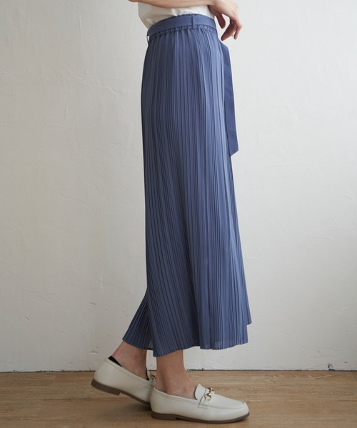 IKKA LOUNGE パンツ シフォンプリーツガウチョパンツ レディース