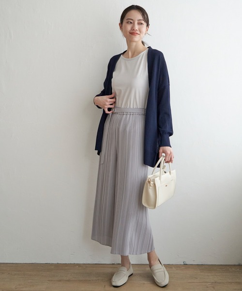 【美品】シフォンプリーツガウチョパンツ IKKA LOUNGE パンツ シフォンプリーツガウチョパンツ レディース