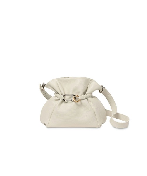 【美品】エポイ Tuck ショルダーバッグ 2way レザー アイボリー 現行 Epoi（エポイ） ショルダーバッグ バッグ Tuck タック 2way ミドル