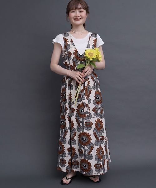 peu pres ワンピース ○ひまわりプリント レディース : ZOZOTOWN Yahoo  