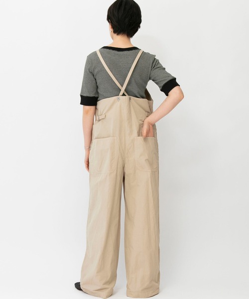 Johnbull オールインワン コットンリネンカルゼジップアップ