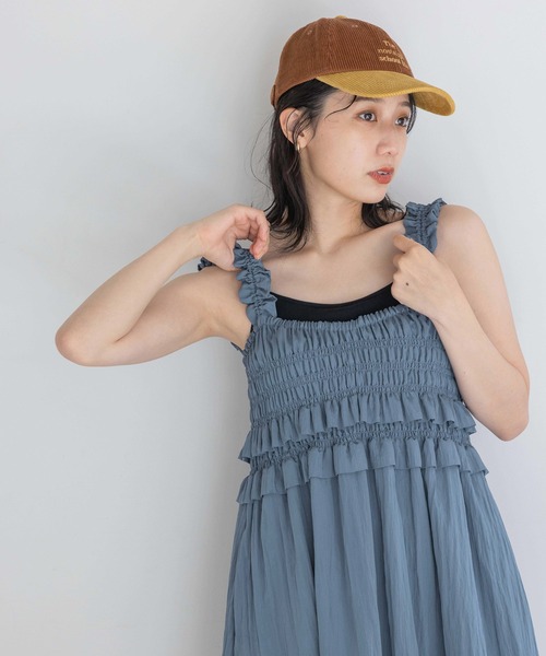 LOWRYS FARM ワンピース シャーリングギャザーワンピース 140715