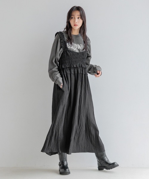 beautiful people シャーリングギャザーワンピース beautiful people シャーリングギャザーワンピース - メルカリ