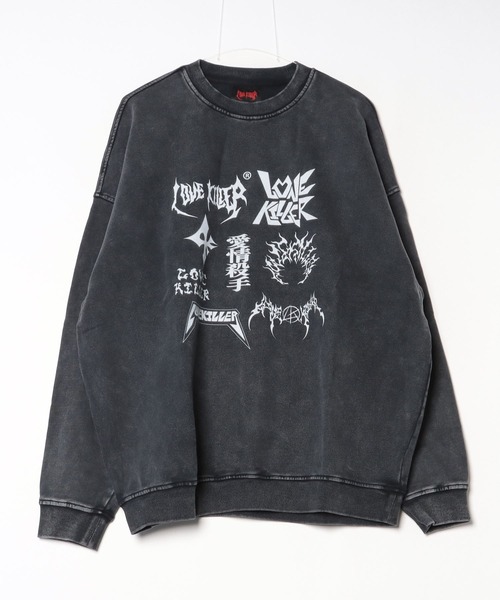トレーナー スウェット A'GEM/9 × .kom 「LOVE KILLER/ラブ キラー」 Graphic various logo sweat/