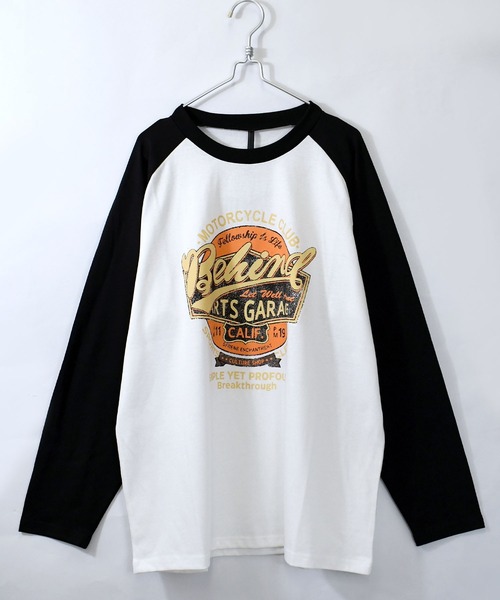 Starting Over tシャツ oversize raglan sleeve print long T