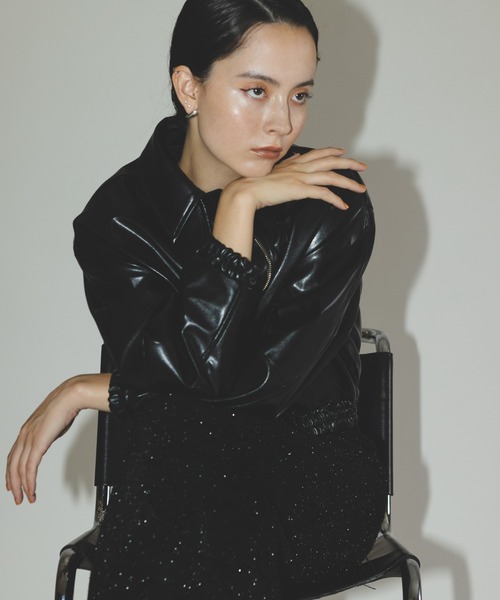 NANO universe（ナノ・ユニバース） ブルゾン アウター フェイクレザー