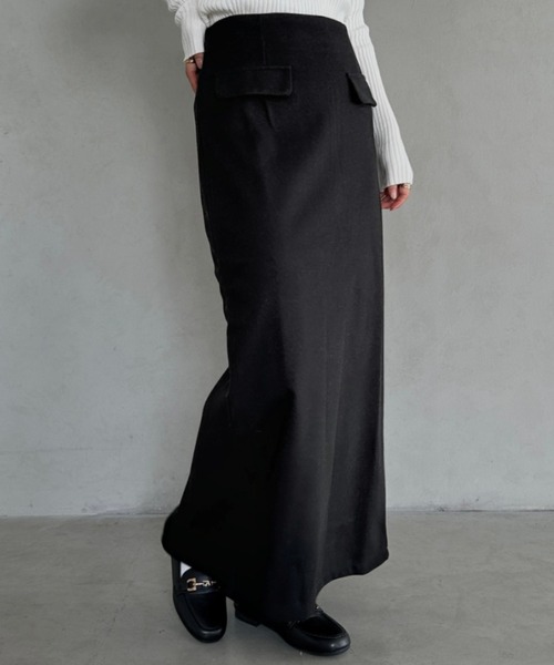 スカート バッグスリット入りウールIラインスカート : ZOZOTOWN Yahoo
