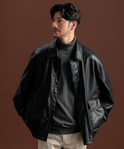 THE SHOP TK ブルゾン アウター ヴィンテージライクA2ブルゾン ビッグ