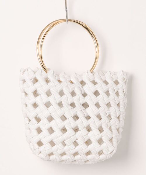 human woman SANRAMI メルカドバッグ トートバッグ 白 SANRAMI トートバッグ メルカドBAG (S)「SANRAMI/サンラミ
