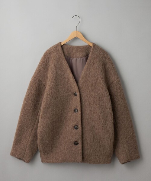 RONEL ブルゾン アウター スライバーシャギーニットブルゾン