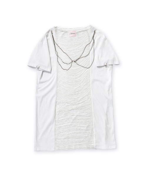 tシャツ Fringe bone chain T-shirt レディース