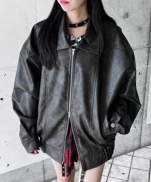 ブルゾン アウター ヴィンテージ合皮ジャケット レディース メンズ