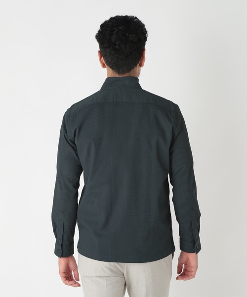 MEN'S BIGI（メンズビギ） シャツ ワイヤー入りスタンドカラーシャツ