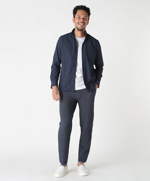 メンズビギ（MEN’S BIGI）/ワイヤー入りスタンドカラーシャツ MEN'S BIGI（メンズビギ） シャツ ワイヤー入りスタンドカラーシャツ